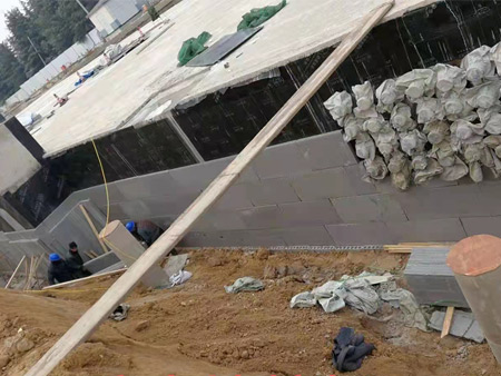 济南莱芜区防水墙护板工程案例